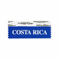 Costa Rica Award Ribbon w/ White Foil Imprint (4"x1 5/8")